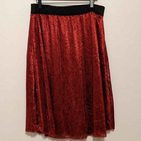 LuLaroe Metallic Midi Skirt